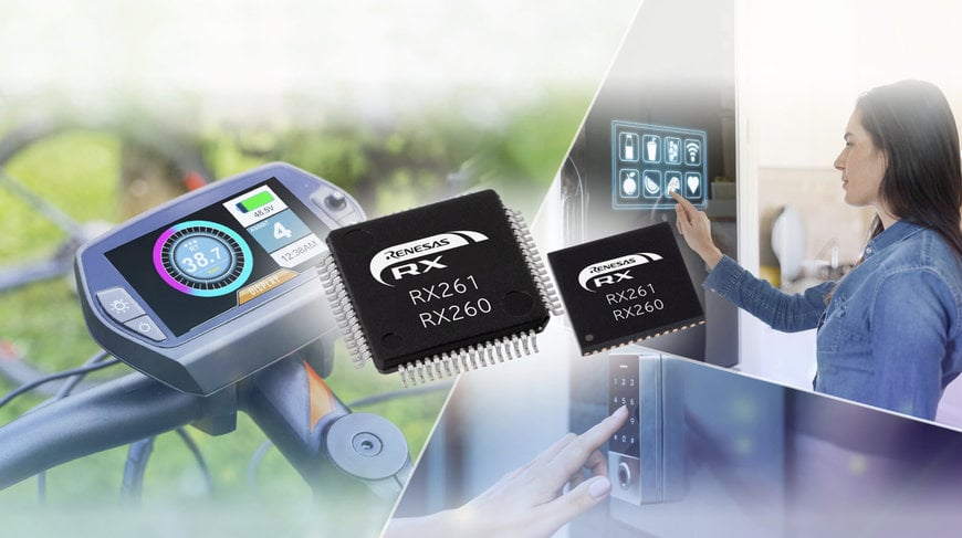 Renesas présente le nouveau pack MCU à très faible consommation RX261/RX260, doté de fonctionnalités tactiles avancées et d'une sécurité robuste